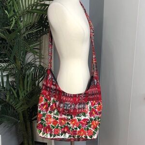 Boho Guatemalan Floral Red embroidery Women's Bag